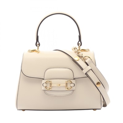 グッチ GUCCI ホースビット 1955 2WAY ハンドバッグ バッグ レザー レディース アイボリー系 703848 【中古】