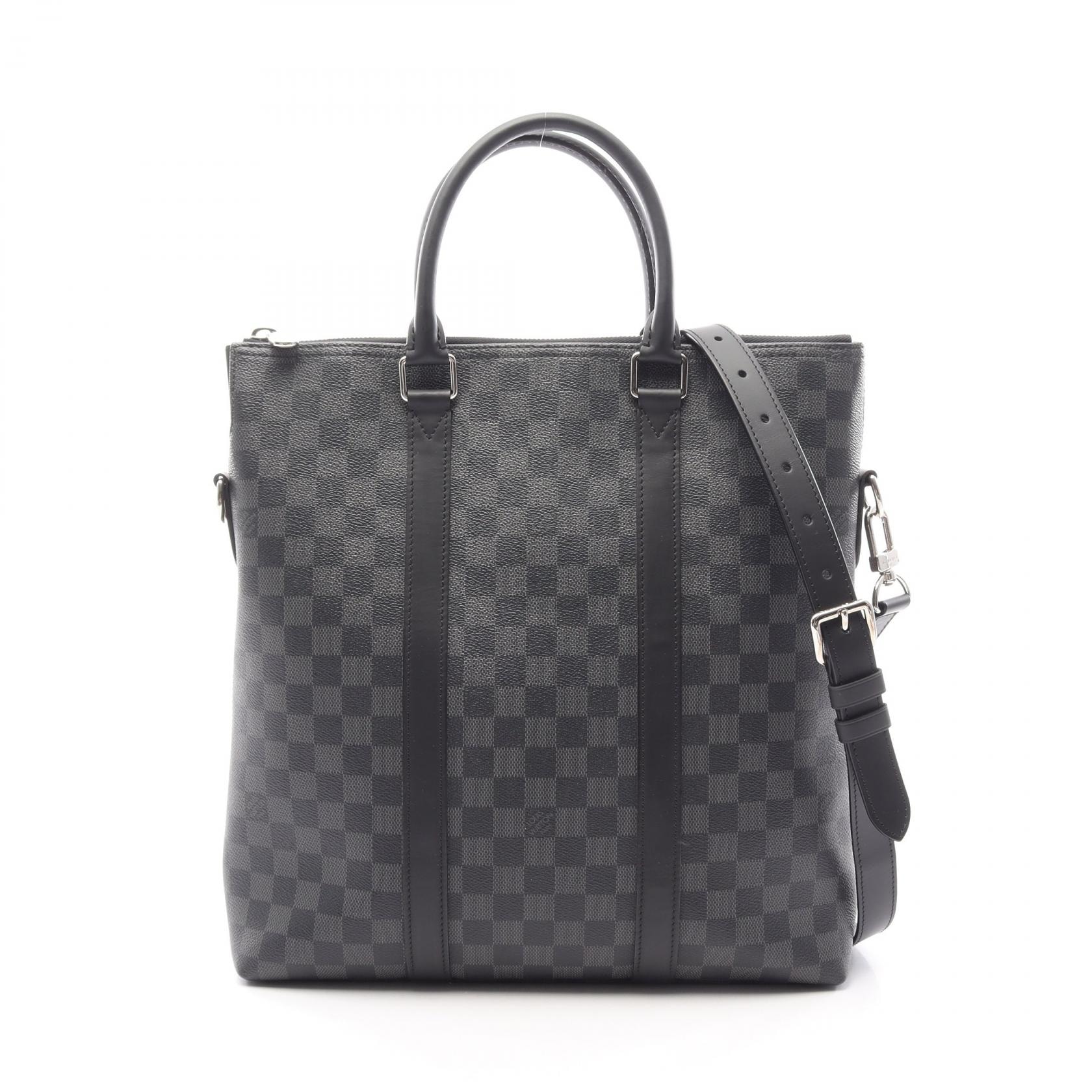 ルイ・ヴィトン LOUIS VUITTON アントン 2WAY トートバッグ バッグ PVCコーティングキャンバス レザー ダミエ・グラフィット メンズ ブラック系 N40000 【中古】