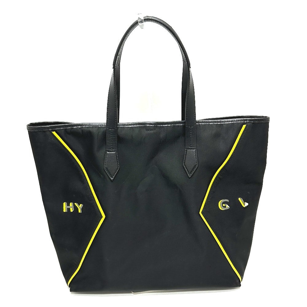 ジバンシィ GIVENCHY ロゴ ショルダーバッグ カバン 肩掛け トートバッグ レザー/ナイロン ブラック
