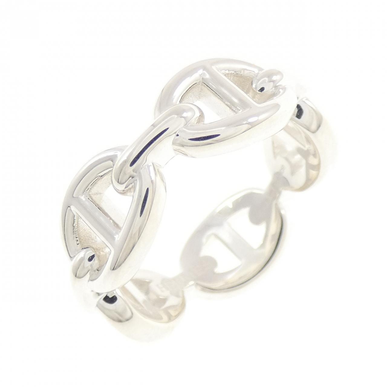 Hermes Chaine D'ancre Enchainee Ring PM "Silver"
