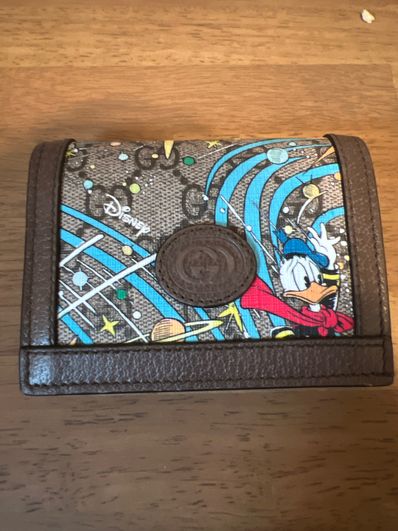 GUCCI x Disney Donald Duck GG Supreme Compact Wallet