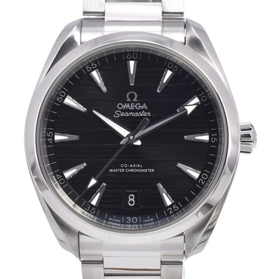 オメガ OMEGA 220.10.41.21.01.001 シーマスターアクアテラ CO-AXIAL デイト ブラック 自動巻き メンズ 美品 保証書付き 腕時計 E#149505