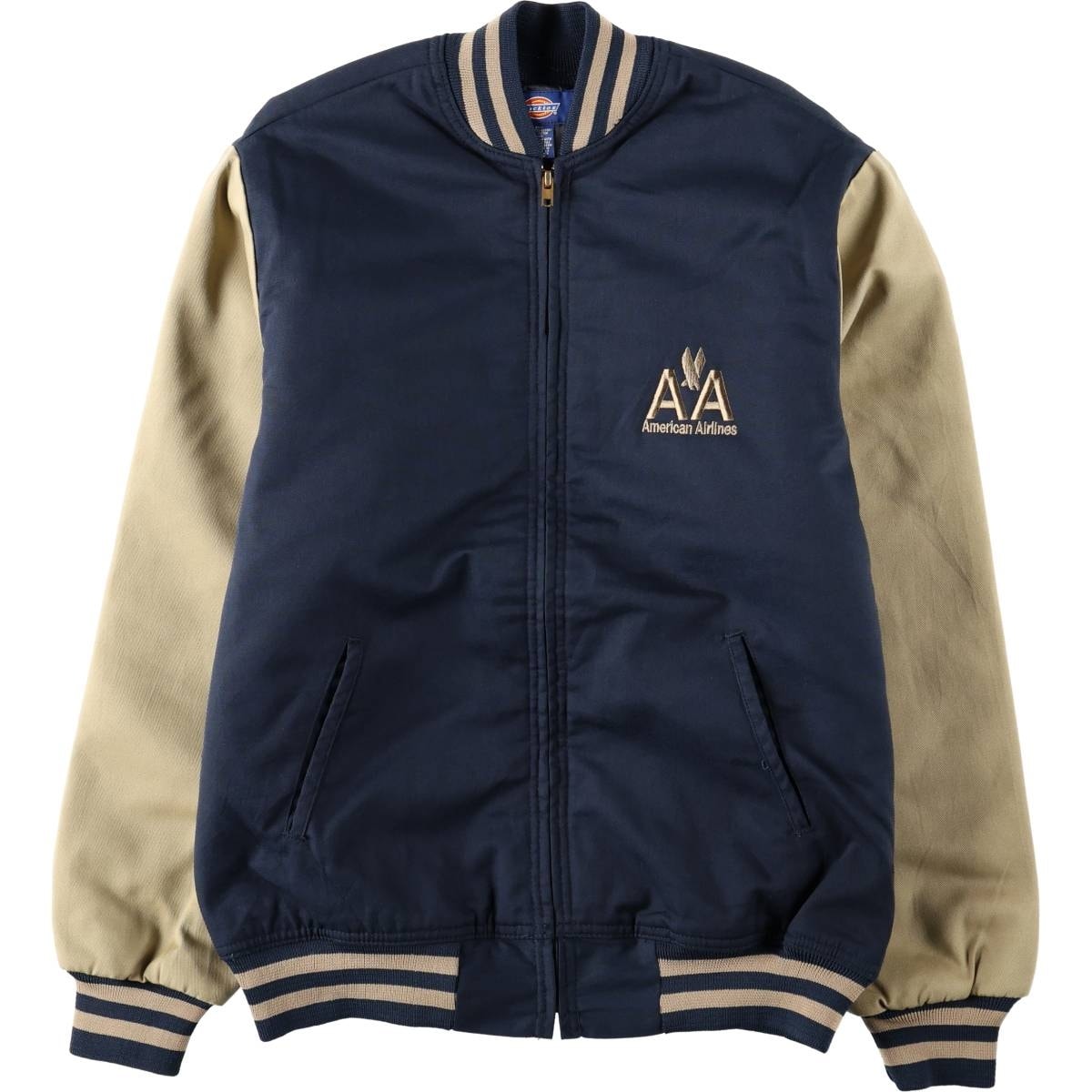 古着 ディッキーズ Dickies American Airlines 中綿入り ワークブルゾン メンズM相当/eaa673292