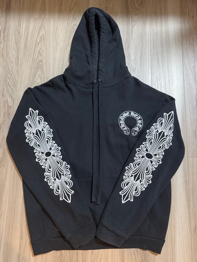 Chrome Hearts Horseshoe Floral Pullover Hoodie "Black"