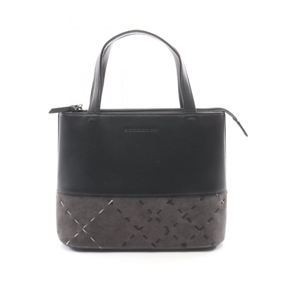 バーバリー BURBERRY ハンドバッグ バッグ レザー スウェード レディース ブラック系 【中古】