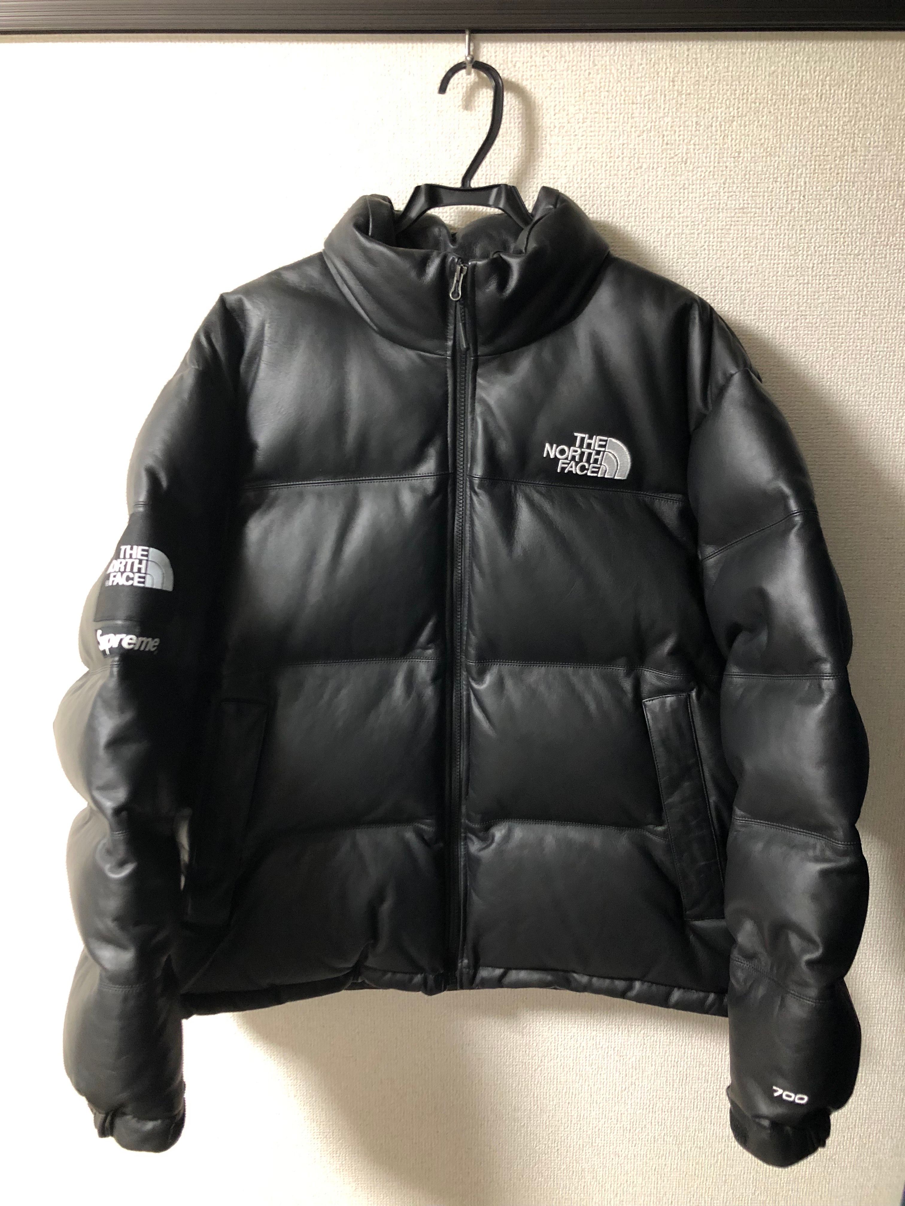 Supreme x The North Face Leather Nuptse Jacket "Black"