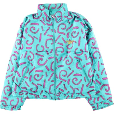 古着 90年代 リーボック Reebok 総柄 ナイロンジャケット メンズXL相当 ヴィンテージ/eaa608974