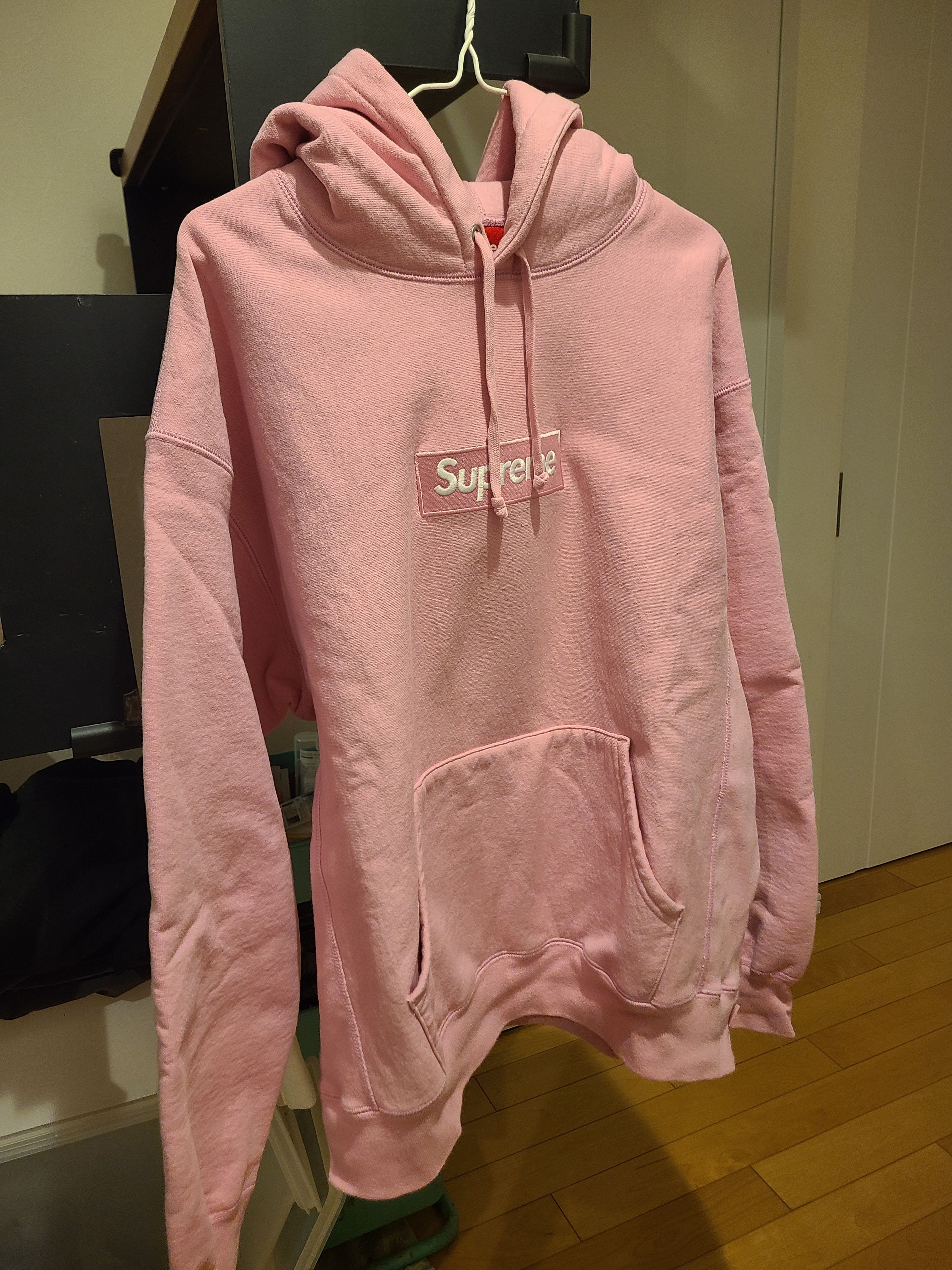 シュプリーム ボックス ロゴ フーディー スウェットシャツ "ピンク" (24FW)