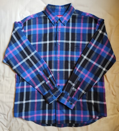 Supreme Plaid Flannel Shirt "Blue" (23FW)