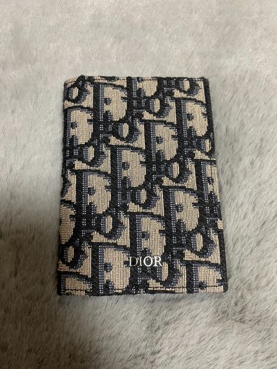 Dior Oblique Jacquard Bi-Fold Card Holder "Beige/Black"