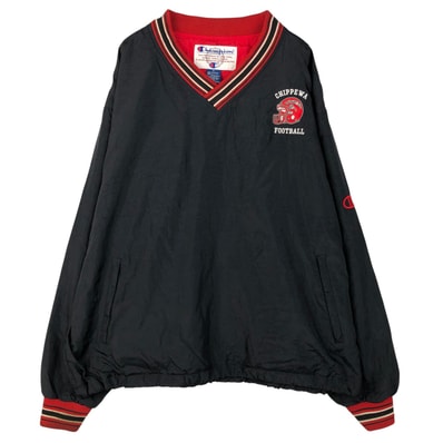 古着 90~00年代 チャンピオン Champion Vネック ナイロンプルオーバー メンズXL相当/eaa606590