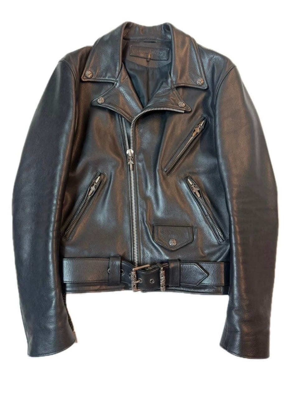 Chrome Hearts JJ Dean Dagger Riders Leather Jacket "Black"