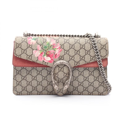 グッチ GUCCI ディオニュソス GGブルームス ショルダーバッグ バッグ PVCコーティングキャンバス スウェード レディース ベージュ系 / ブラウン系 / マルチカラー 400249 【中古】