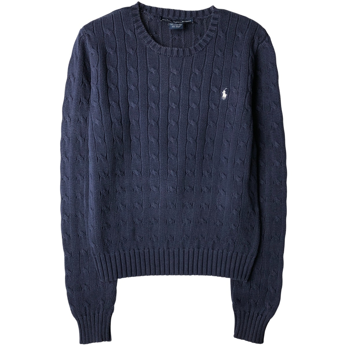 古着 ラルフローレン Ralph Lauren RALPH LAUREN SPORT ケーブル編み コットンニットセーター レディースS相当/eaa597017