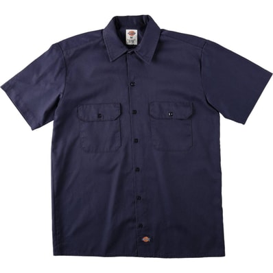 古着 ディッキーズ Dickies 半袖 ワークシャツ ボックスシャツ メンズM相当/eaa665186