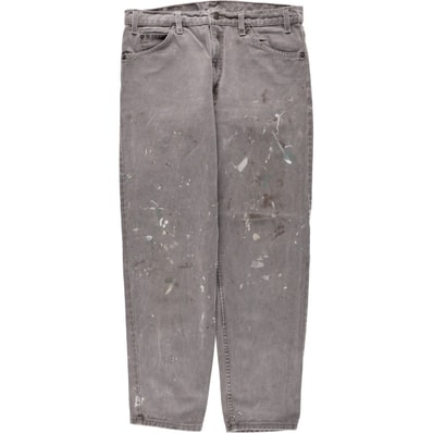 古着 90年代 リーバイス Levi's 550 RELAXED FIT TAPERED LEG ペイント オレンジタブ テーパードデニムパンツ USA製 メンズw34相当 ヴィンテージ/eaa673557