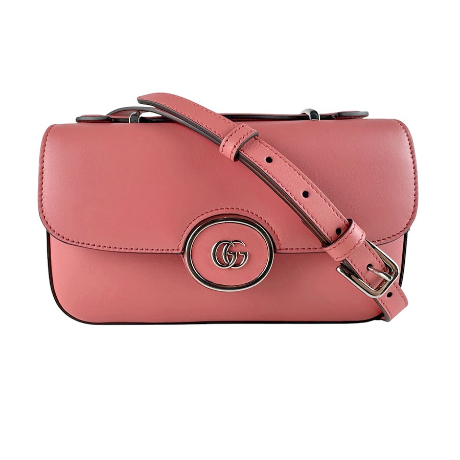 グッチ GUCCI ショルダーバッグ レザー ピンク レディース 739722【中古】 z9956