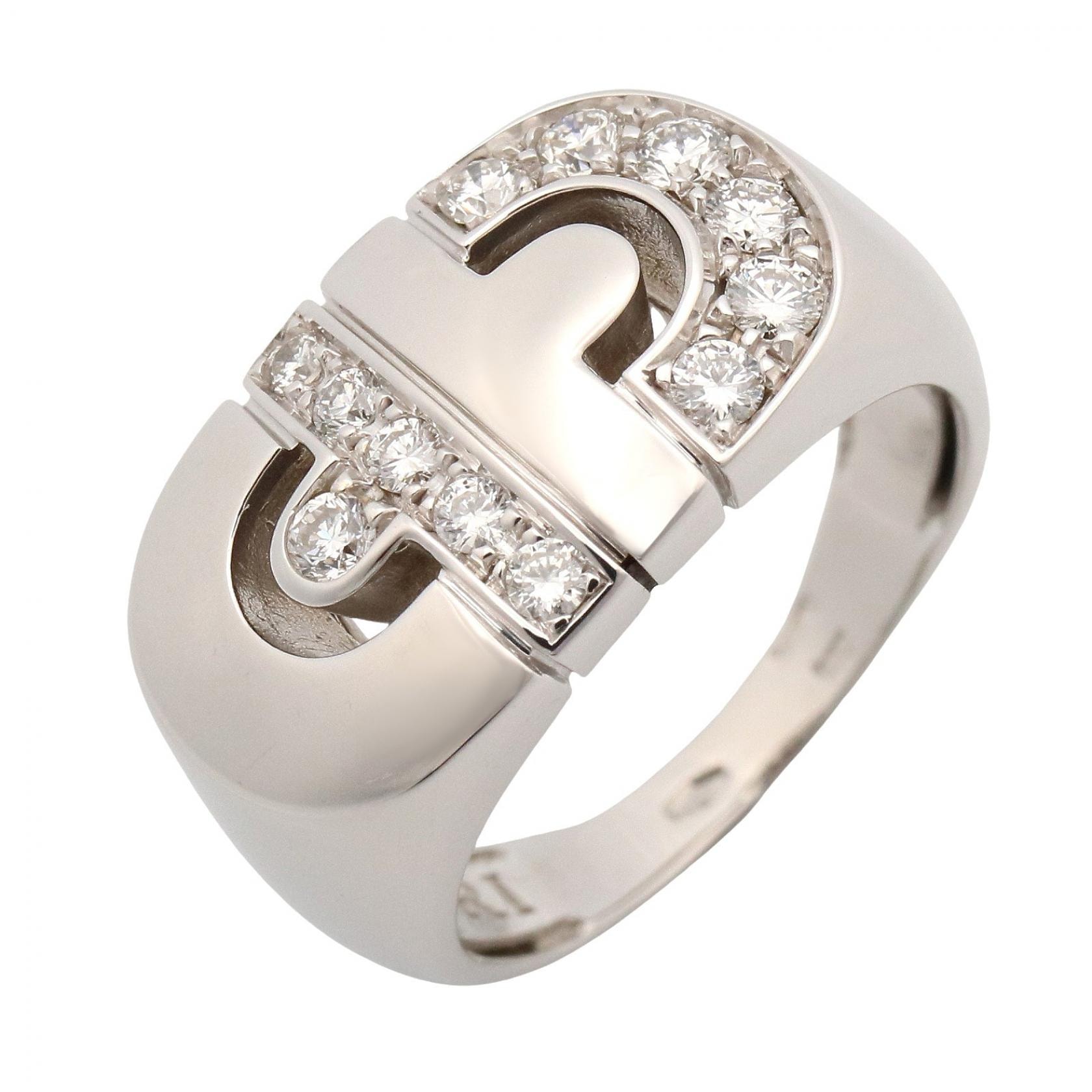 ブルガリ BVLGARI パレンテシ リング ダイヤ リング・指輪 ジュエリー K18WG(ホワイトゴールド) ダイヤモンド レディース クリア系 / シルバー系 【中古】