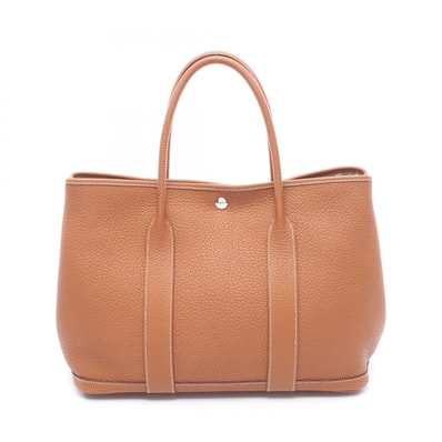 エルメス HERMES ガーデンパーティPM トートバッグ バッグ レザー ネゴンダ ネゴンダ ゴールド D刻印(2019年製造) レディース ブラウン系 【中古】
