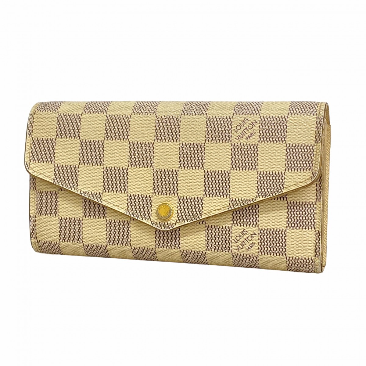 ★最終価格【6ce5906-k】ルイヴィトン 長財布 ダミエ・アズール ポルトフォイユサラ N63208 ホワイト【中古】レディース