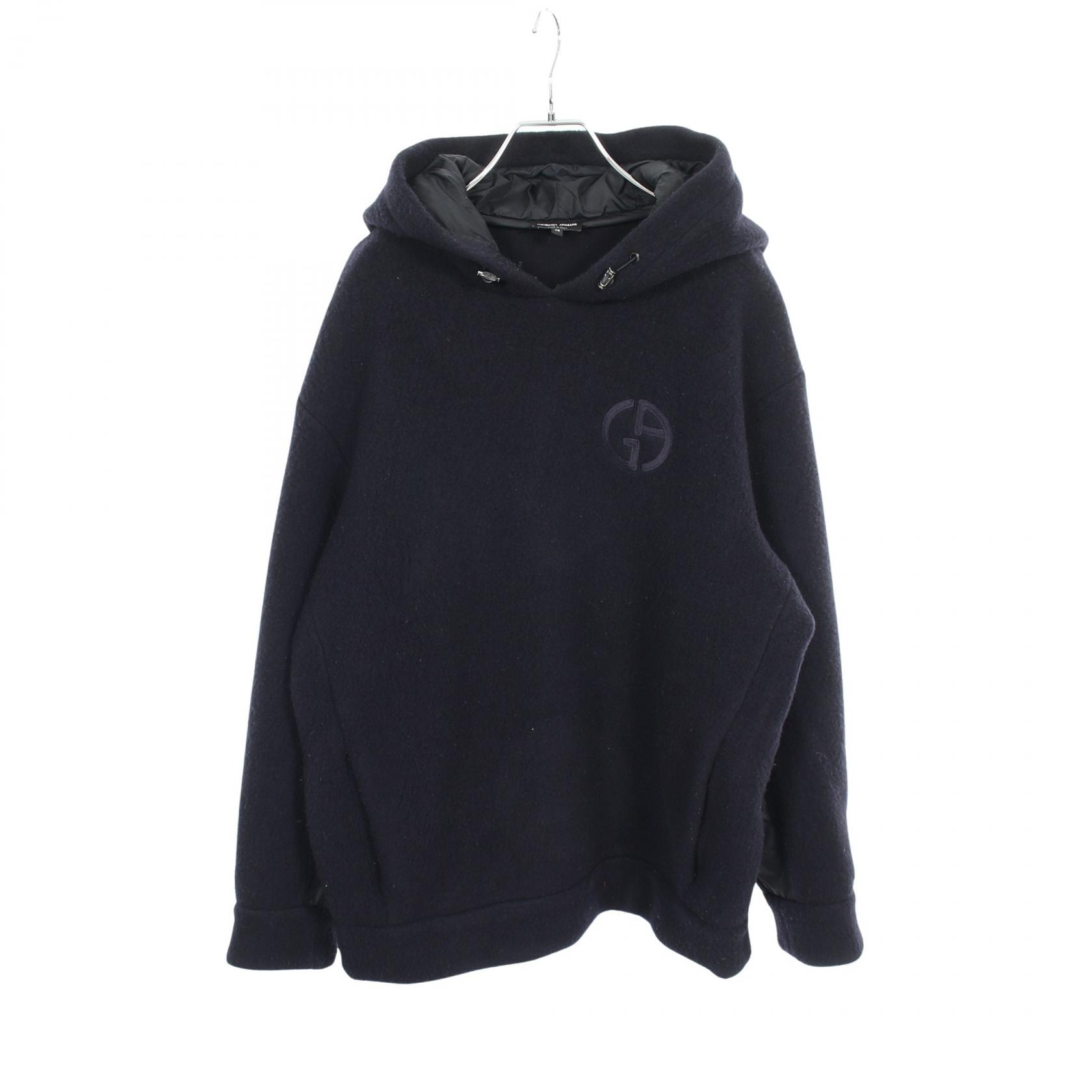 ジョルジオアルマーニ GIORGIO ARMANI パーカー 衣料品 トップス ウール カシミヤ メンズ ネイビー系 【中古】