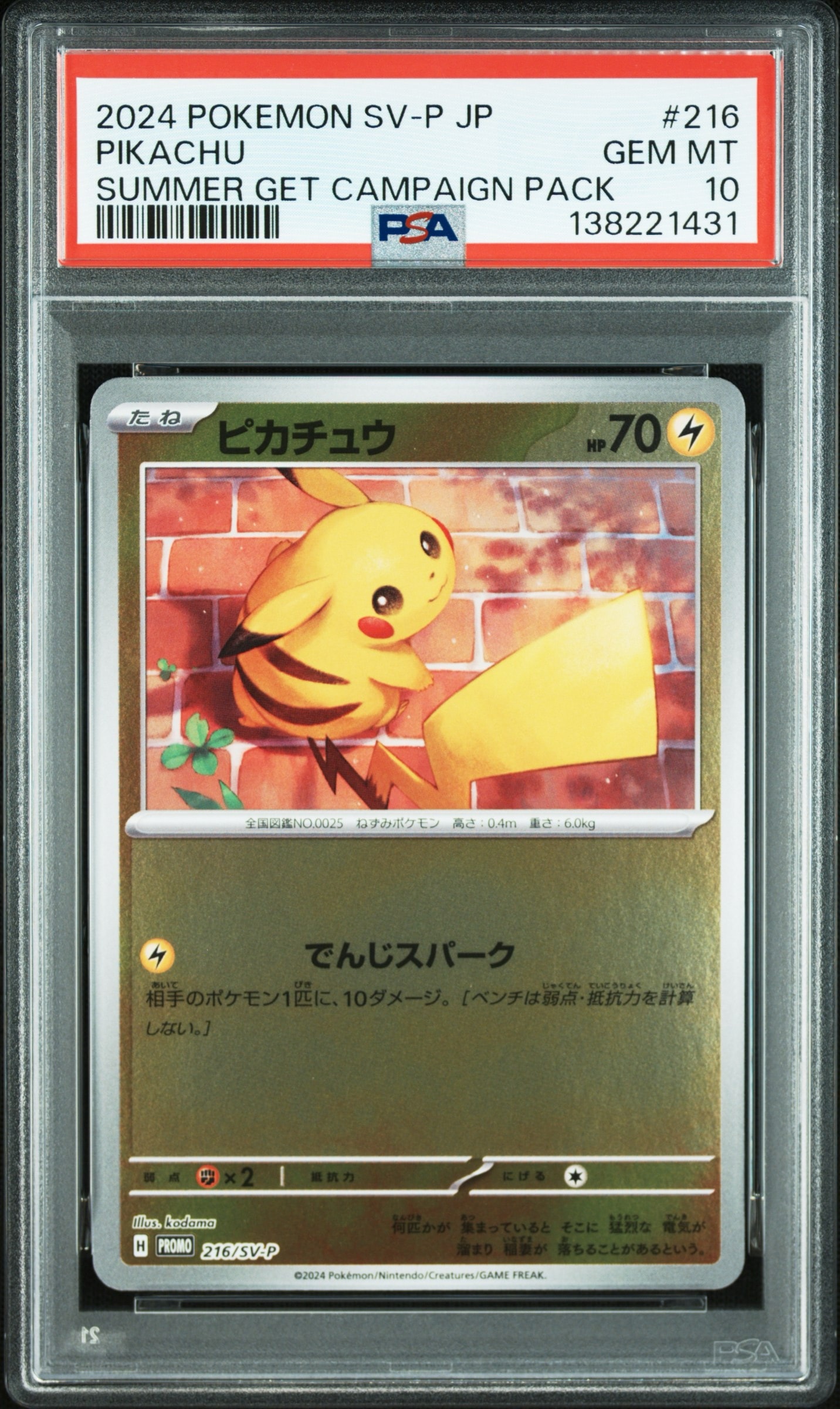 ピカチュウ P [SV-P 216](プロモカードパック「ポケカの夏がキタ!プロモカードGetキャンペーン!」)