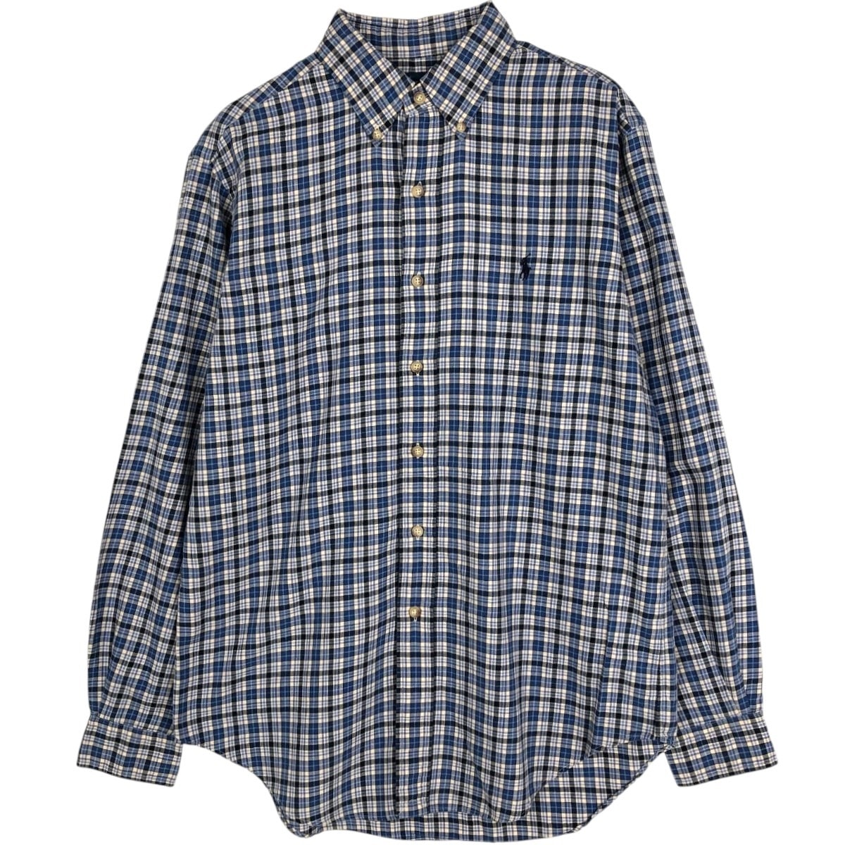 古着 90年代 ラルフローレン Ralph Lauren CLASSIC FIT 長袖 ボタンダウンチェックシャツ メンズM相当 ボタンダウン ヴィンテージ/eaa676550
