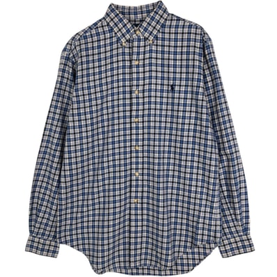 古着 90年代 ラルフローレン Ralph Lauren CLASSIC FIT 長袖 ボタンダウンチェックシャツ メンズM相当 ボタンダウン ヴィンテージ/eaa676550