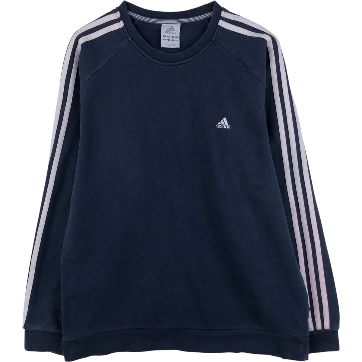 古着 アディダス adidas ワンポイントロゴスウェットシャツ トレーナー メンズL相当/eaa610722