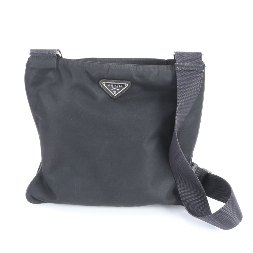 ■美品 プラダ テスート ナイロントライアングルロゴショルダーバッグ