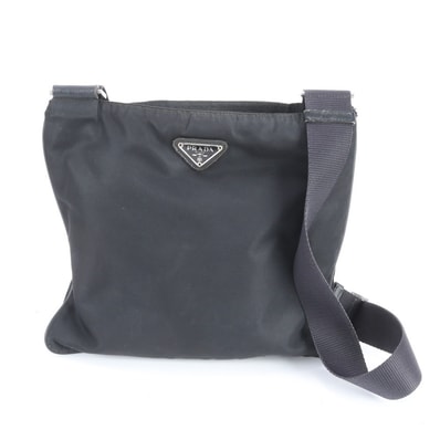 ■美品 プラダ テスート ナイロントライアングルロゴショルダーバッグ
