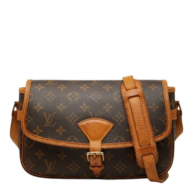ルイ ヴィトン モノグラム ソローニュ 斜め掛け ショルダーバッグ M42250 ブラウン PVC レザー レディース LOUIS VUITTON 【中古】