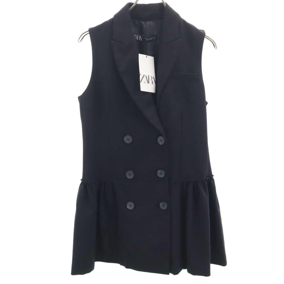 未使用 ZARA ザラ ノースリーブ ワンピース S ブラック