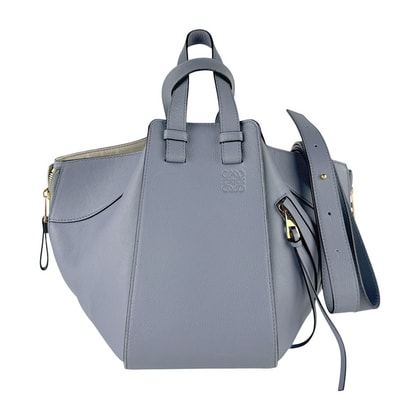 ロエベ LOEWE ショルダーバッグ ハンドバッグ ハンモック スモール レザー ブルー系 レディース【中古】 z9890