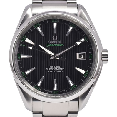 オメガ OMEGA 231.10.42.21.01.001 シーマスター アクアテラ デイト CO-AXIAL 自動巻き メンズ 美品 保証書付き 腕時計 J#150545