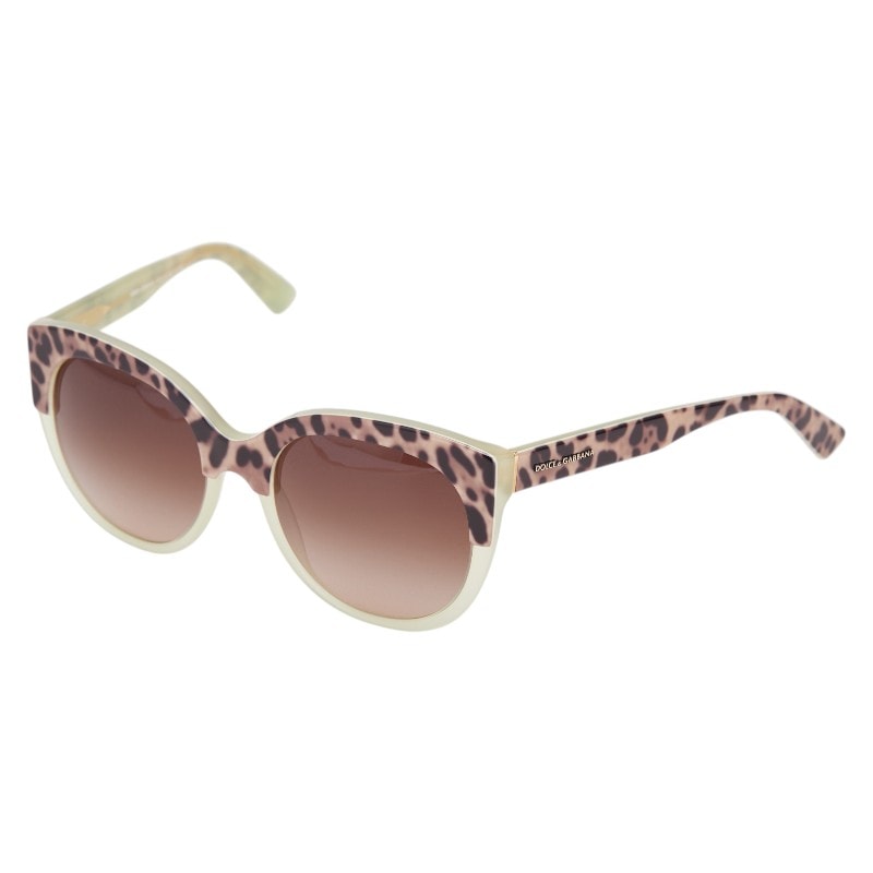 ドルチェアンドガッバーナ レオパード サングラス DG 4259 グリーン ブラウン プラスチック レディース DOLCE&GABBANA 【中古】