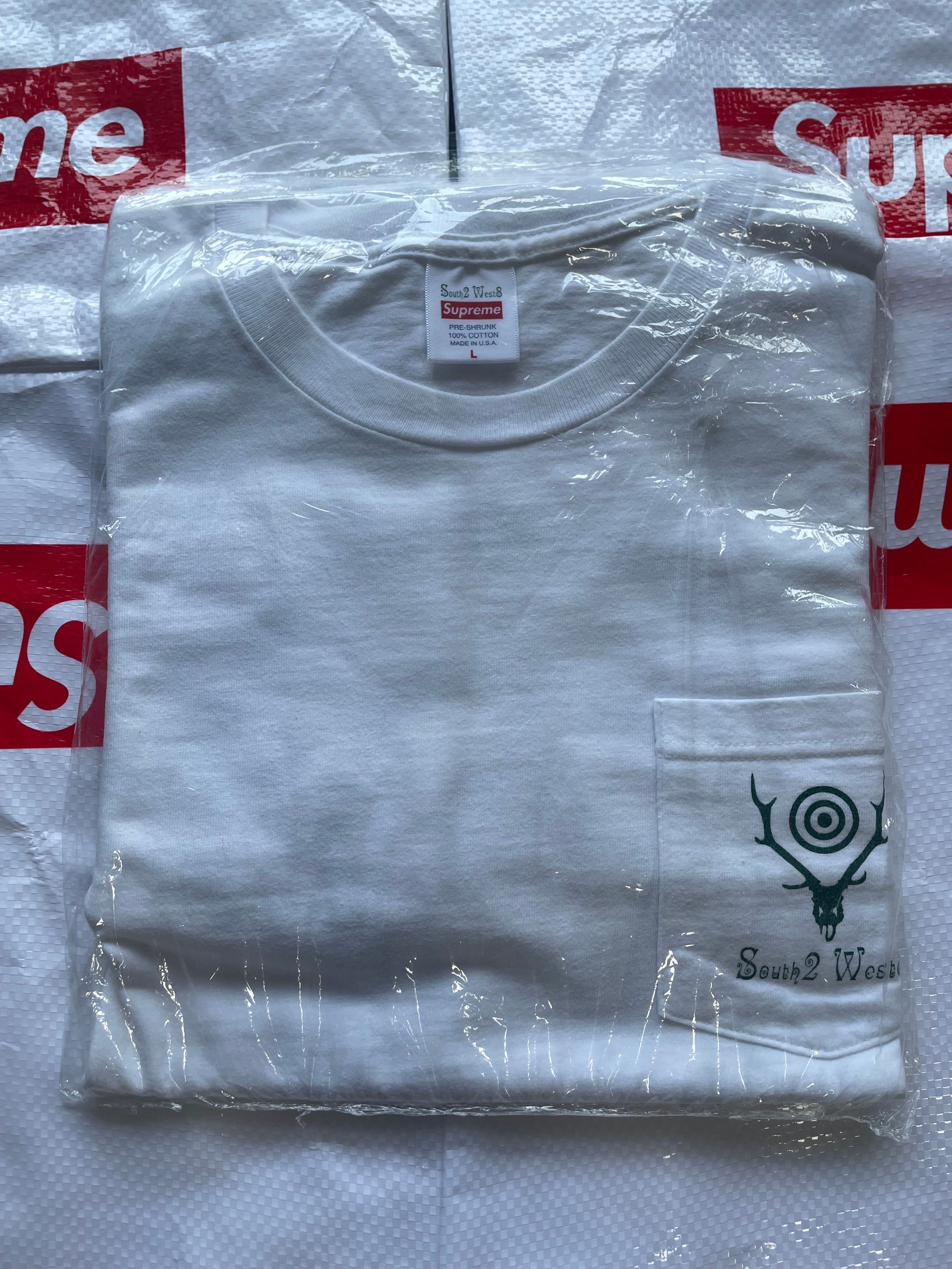 Supreme / SOUTH2 WEST8 L/S Pocket Tee "White"