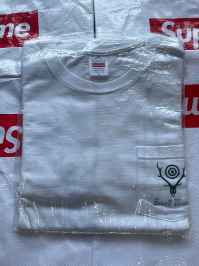 Supreme / SOUTH2 WEST8 L/S Pocket Tee "White"
