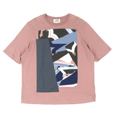 美品 エルメス 半袖Tシャツ ZouavesandDragons M ピンク