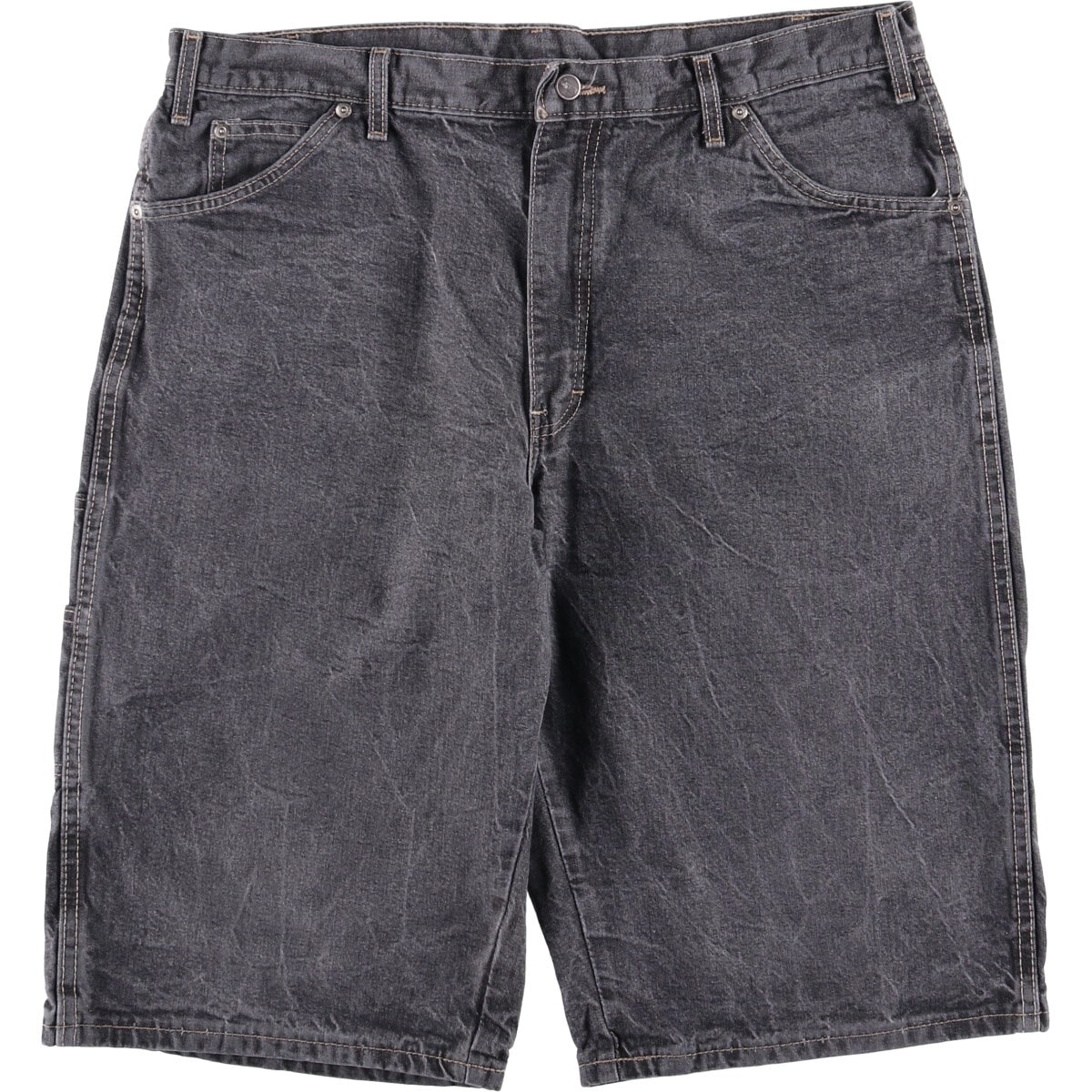 古着 ディッキーズ Dickies Loose Fit ブラックデニムショーツ ハーフパンツ メンズw38相当/eaa563961
