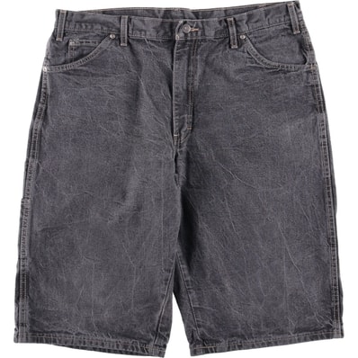 古着 ディッキーズ Dickies Loose Fit ブラックデニムショーツ ハーフパンツ メンズw38相当/eaa563961