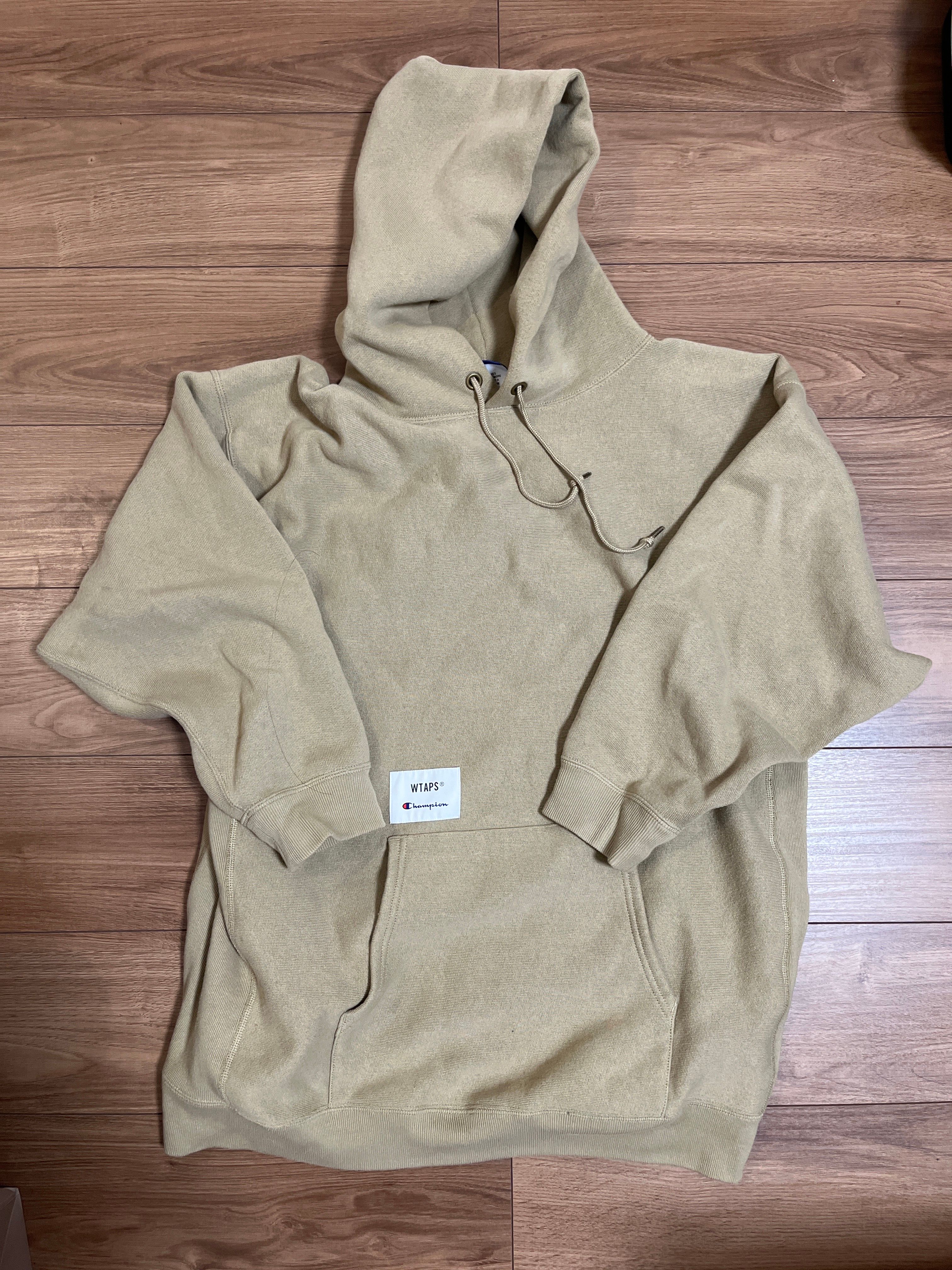 Wtaps ACADEMY / HOODED / COTTON. CHAMPION. REVERSE WEAVE "Beige"(780)