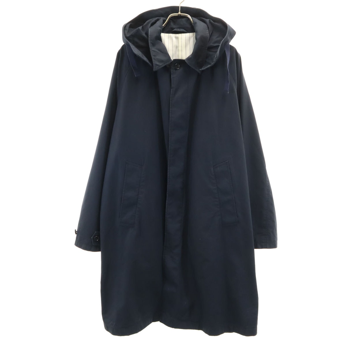 BEAMS ビームス ステンカラーコート S ネイビー