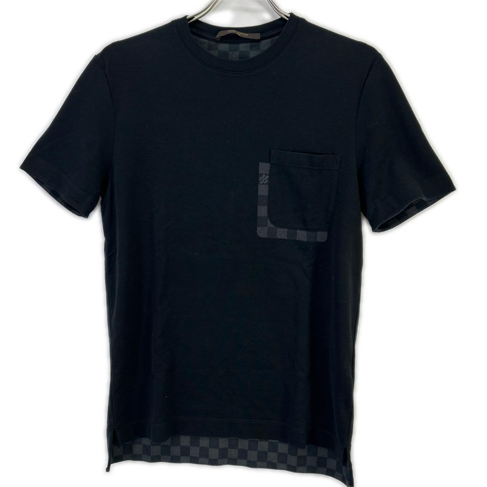 ルイヴィトン ブラック Tシャツ ダミエポケット