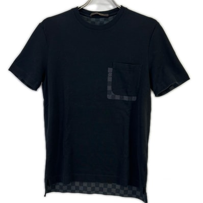 ルイヴィトン ブラック Tシャツ ダミエポケット