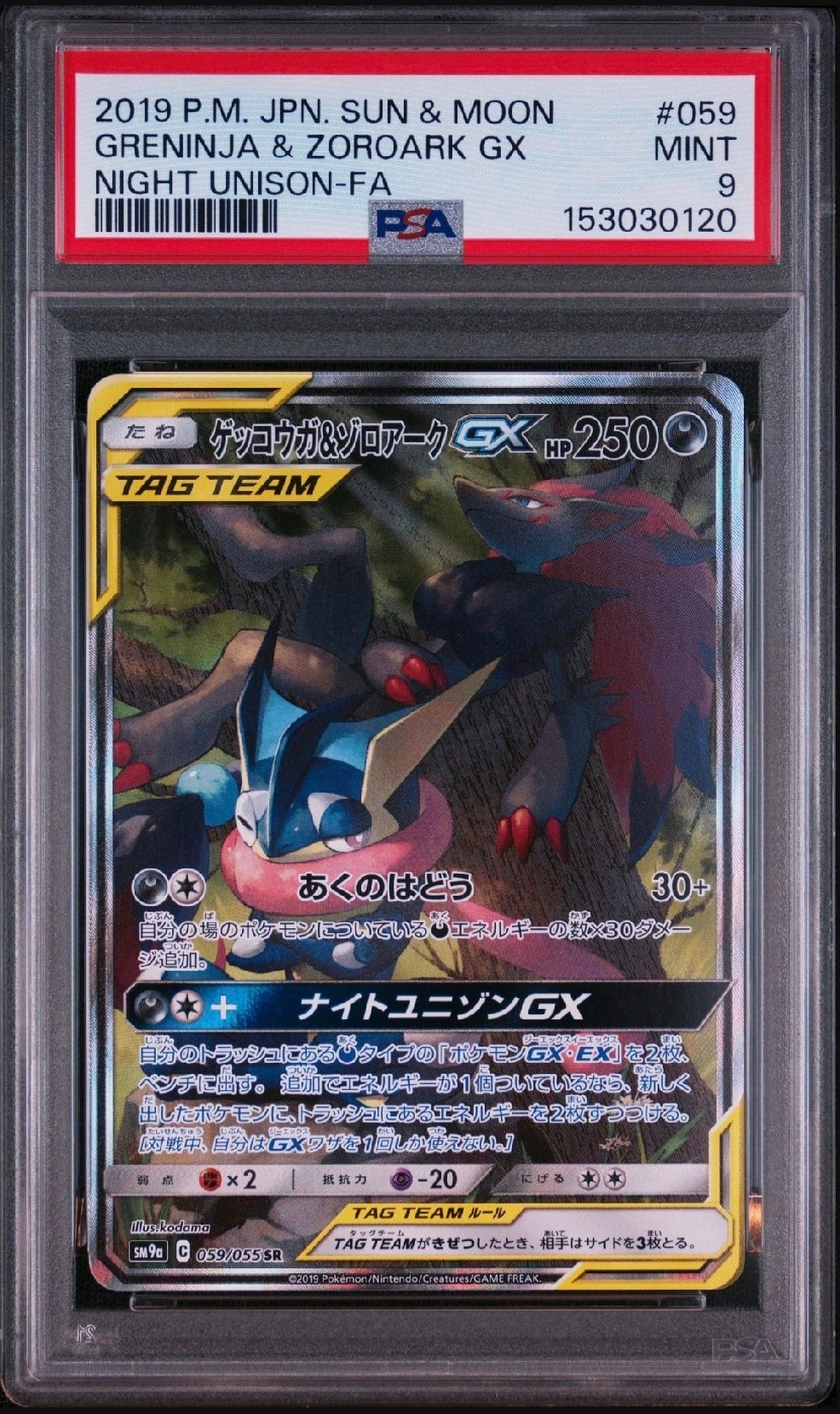 ゲッコウガ&ゾロアークGX SR: SA[SM9a 059/055](強化拡張パック