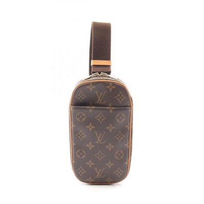 ルイ・ヴィトン LOUIS VUITTON ポシェットガンジュ ウエストバッグ ボディバッグ バッグ PVCコーティングキャンバス レザー モノグラム メンズ レディース ブラウン系 M51870 【中古】