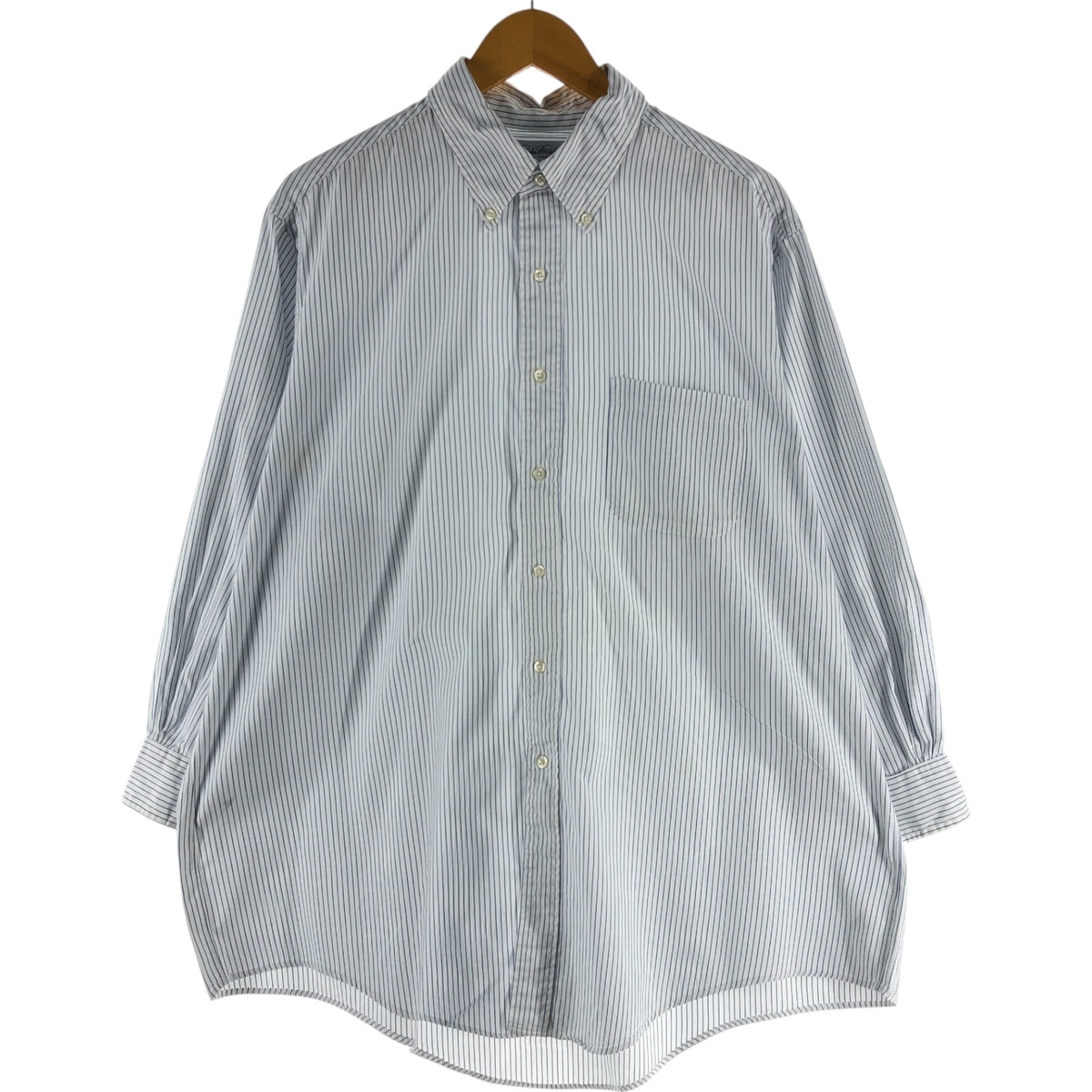 古着 ブルックスブラザーズ Brooks Brothers 長袖 ボタンダウンストライプシャツ USA製 メンズXL相当/eaa535512