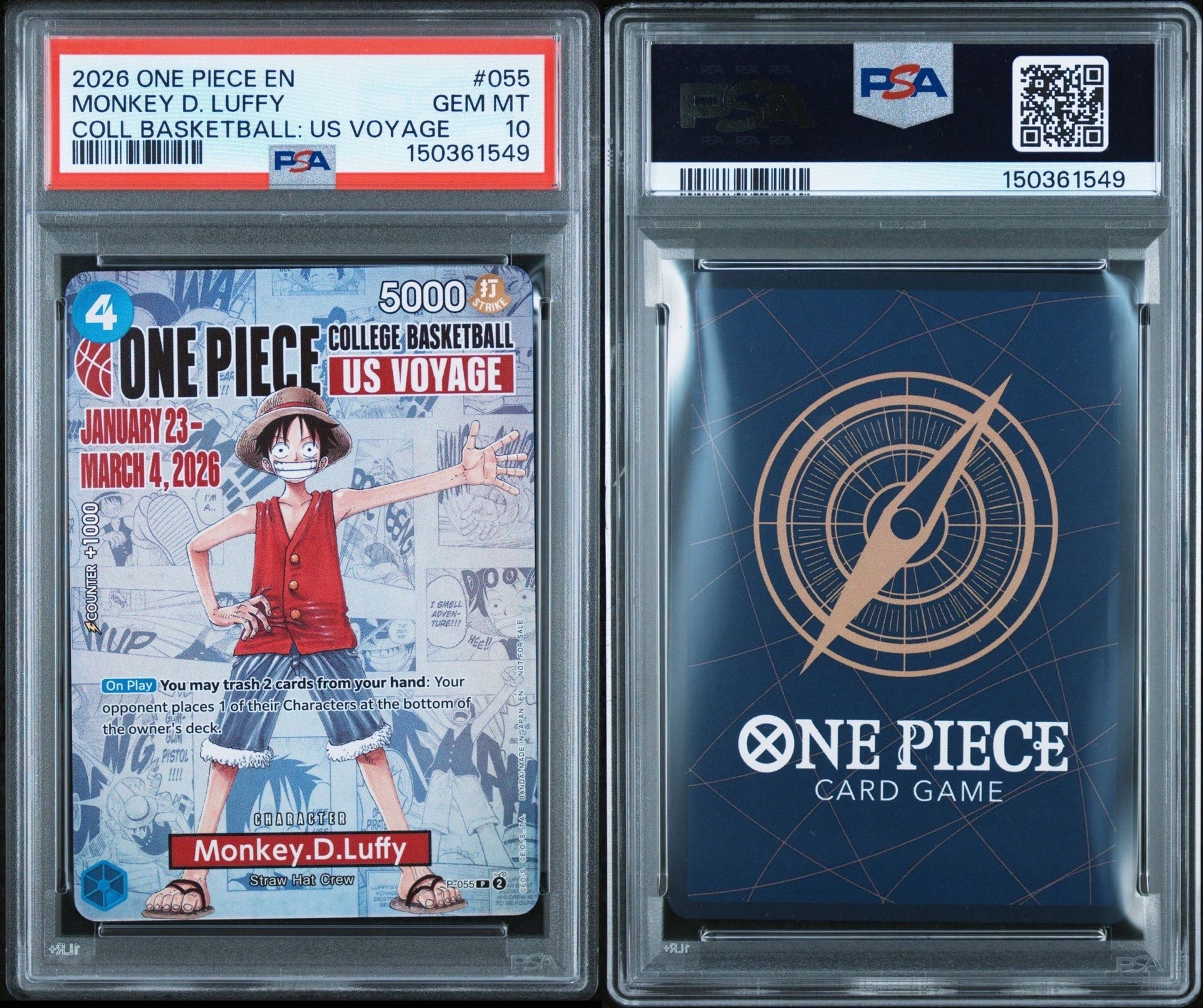 ONE PIECE アメリカ大学バスケプロモ 未開封モンキー・D・ルフィ 英語