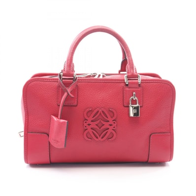 ロエベ LOEWE アマソナ28 ハンドバッグ バッグ レザー レディース ピンク系 【中古】
